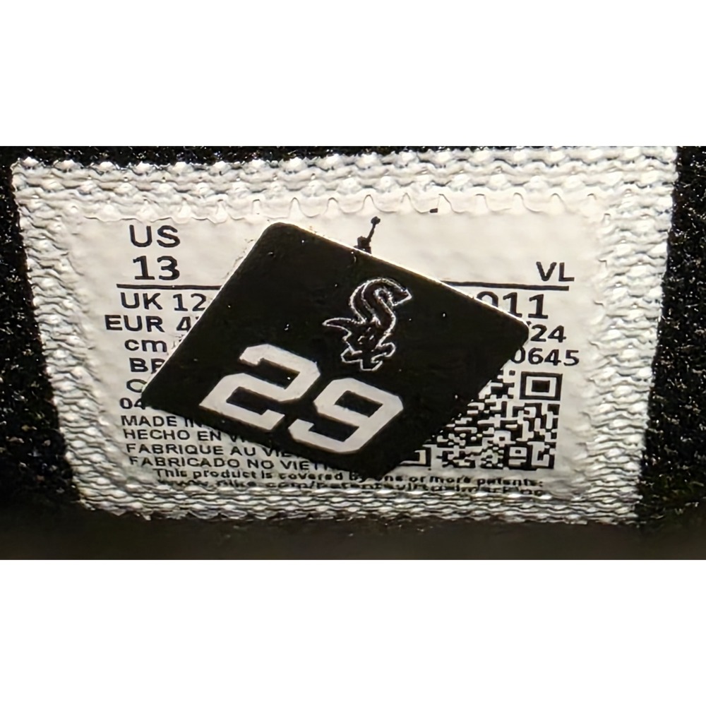 Nike Jordan 1 Retro Metal Baseball Cleats Men’s Sz 13 AV5355-011 White Sox #29 - Picture 5 of 5